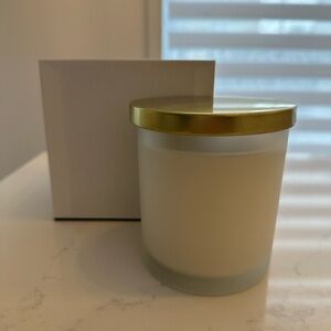 VANILLA 2-WICK CANDLE - FROSTED GLASS & GOLD LID